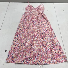Shein Dress Womens Small Pink Abstract Print Spaghetti Strap Maxi Sundress