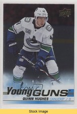 2019-20 Upper Deck Young Guns Silver Foil Quinn Hughes #249 READ 00b6