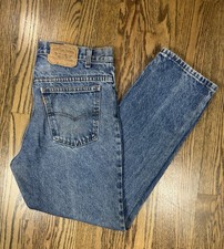 Vintage Levis Jeans Mens 36x30 Blue Straight Leg Orange Tab USA Made 40509 FLAWS