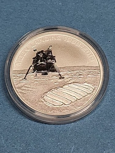 2019 Moon Landing 50th Australia Coin 1 Troy Oz .999 Fine Silver Round Medal 999