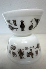 Pyrex 1.5qt #402 Early Americana Milk Glass 7" Mixing Bowl White Lot 1.5 Pt 401