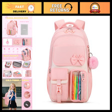 Cute Bow Girls Backpack - School Bookbag for Kids, Teens, Elementary  Middle Sc