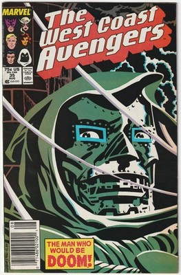 West Coast Avengers #35   Marvel Comics 1988 Newsstand (VF+/FN) Doomsday Dr.Doom