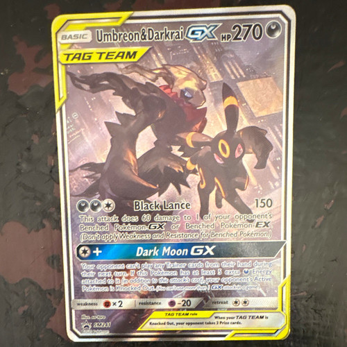 Pokemon: Umbreon & Darkrai GX SM241 Holo Promo TAG TEAM GX 270 HP English