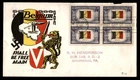 Mayfairstamps US FDC 1943 Flag of Belgium Block First Day Cover aaz_52227