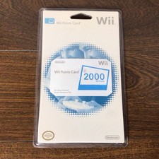 Nintendo Wii Points Card - 2000 Wii Shop Channel - New/Sealed