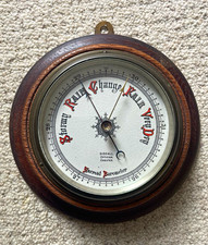 Antique J D Siddall Chester Aneroid Barometer Oak Victorian Edwardian c1900