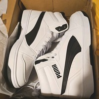 Puma Men's Puma Rebound V6 High Trainers, White UK Size 10 nearly new 