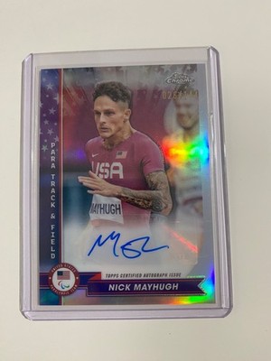 2024 Topps Chrome US Olympics Paralympics Auto /144 Nick Mayhugh