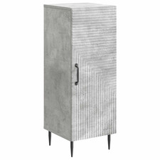 Buffet béton gris 33x34,5x89,5cm bois d'ingénierie vintage meuble de rangement fin