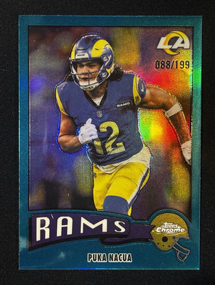 Topps Chrome 2025 1975 Topps Insert Puka Nacua Rams #1975-19 Aqua /199
