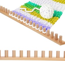 Sienson 52in Chunky Knitting Loom Blanket Making Foldable Wood Frame DIY Kit