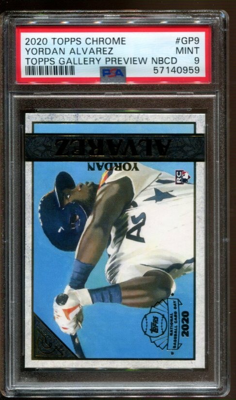 2020 Topps Chrome Topps Gallery Preview #GP-9 Yordan Alvarez RC - PSA 9 Mint