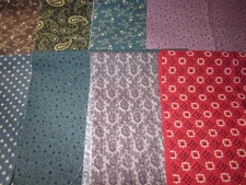 F6289, Paula Barnes, 1800's reproductions scraps, 5" strips,