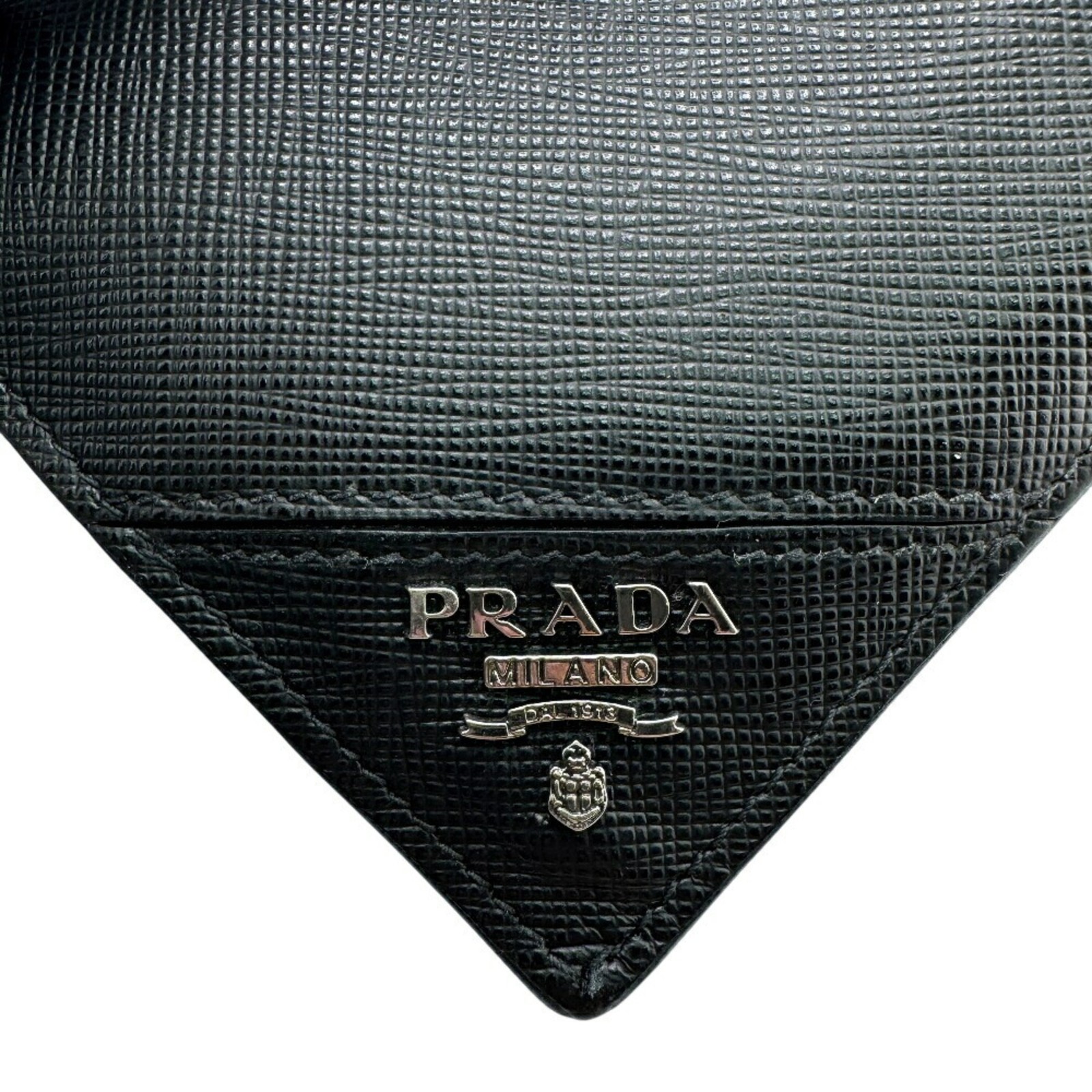 PRADA 2MV836 Saffiano Bi-fold Long Wallet, Black, Men's GZl1f7ug thumbnail 15