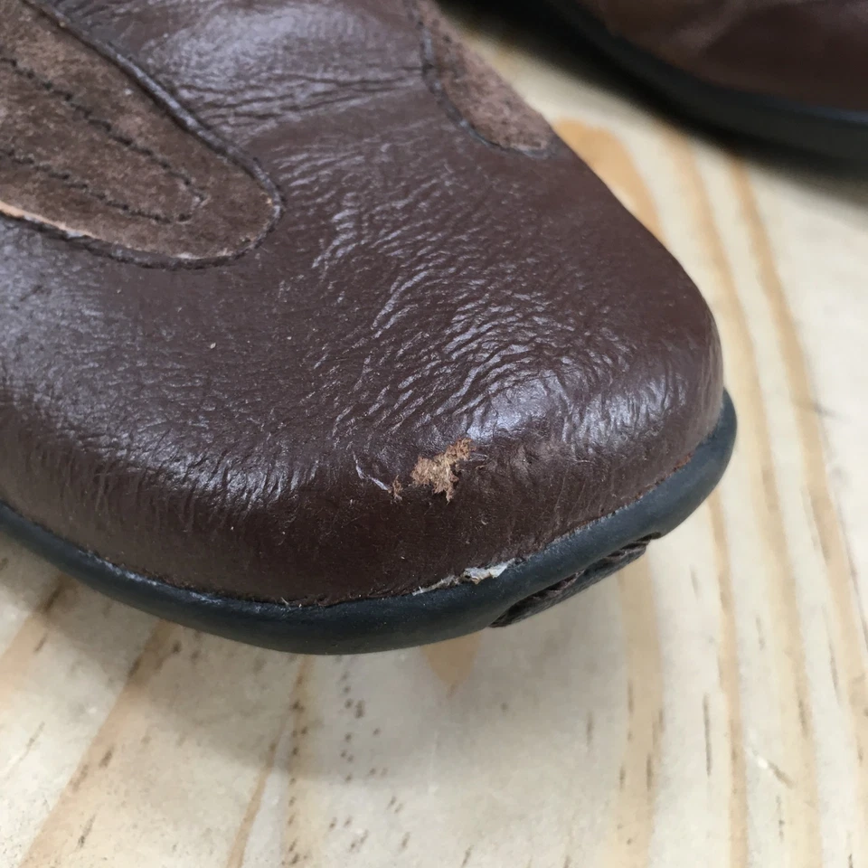 Zapatos Dr. Scholls para mujer 10 M sin cordones de cuero marrón informales cómodos bajos planos Foto 4 de 4