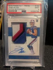 2018 Josh Allen National Treasure RPA 82/99 - PSA 9, Bold Mint Auto - Sick Patch