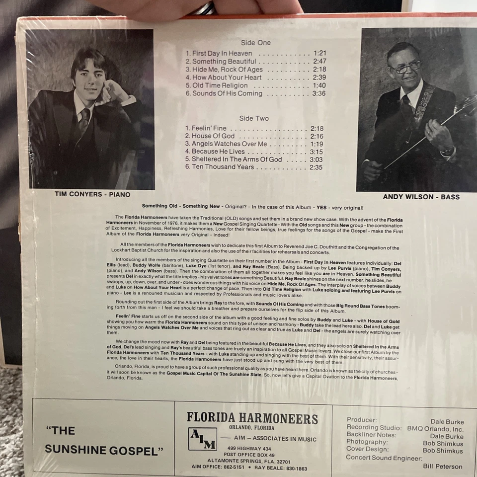 Florida Harmoneers Gospel LP Old Something New Orlando The Sunshine Gospel — 第 4/4 张图片