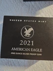 2021-W American Eagle One Ounce Silver Proof Coin (21EAN) type 2