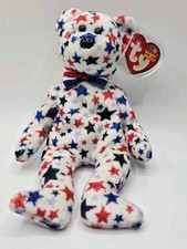 Ty Beanie Baby - RED, WHITE & BLUE the Bear - MWMTs  Rare Stuffed Animal Toy