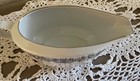 Ekco Corsair Gravy Boat Fine Porcelain China Black/White w/Silver Rim; Japan — photo 2