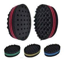 Oval Double-Sided Hair Brush Sponge for Curls  Waves, Hair Styling Tool