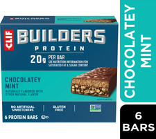 CLIF BUILDERS Protein Bars Chocolate Mint Gluten Free 2.4oz, 6 Ct