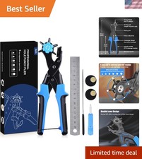 Professional Leather Hole Puncher Set - Multi-Size Tool with Bonus Plates