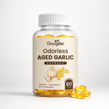 Odorless Aged Garlic Extract Softgels Herbal Dietary Supplement 60 Count