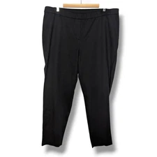 NEW J. Jill Pants Plus  Tapered Striaght Leg  Stretch Elastic Waist Black 20W