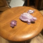 Purple Turtle Figurine Set of 3, 3-Piece Turtle Figurines — photo 2