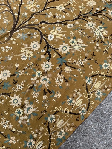 Antique 1920s Jacobean Crewelwork Tree of Life Hand Embroidered Wall Tapestry - Picture 9 of 16