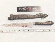 Vintage Brazilian silver Inox Gaucho Gaucha boot knife Brazil. Cowboy Gift. K4