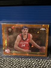 2025 Topps Chrome Sapphire Asa Newell Rookie Orange Refractor 21/25 - Hawks