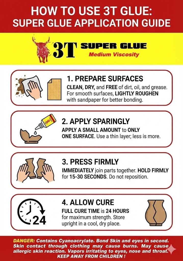 10 Bottles of THIN 2 oz. "Super Glue" - 'Cyanoacrylate '- FREE SHIPPING 