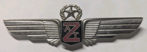 50s Zantop Air Transport Sterling Captain's Pilot Wing - Gemsco Mkr - PB L5