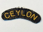 WW2 Genuine Royal Air Force RAF CEYLON Military Cloth Shoulder Title Badge