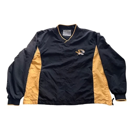 Campus Specialties Missouri Mizzou Tigers Windbreaker Pullover Black Gold Large - product listing photo
