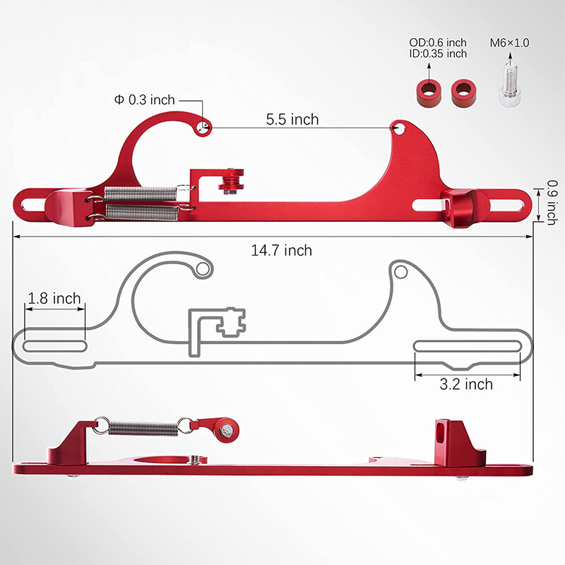 Holley Throttle Cable Bracket Aluminum Throttle Cable Bracket For 4150/4160 Carburetors - Fits SBC 307, 350 Engines Ford 302 Performance Parts