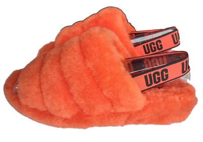 UGG Womens Fluff Yeah Slide Red Currant Sz 11  