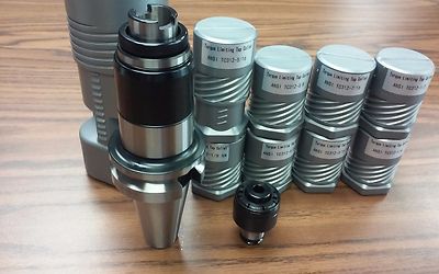 BT40 tapping head,tapping collet chuck w. 8 torque control T-type adapters-new