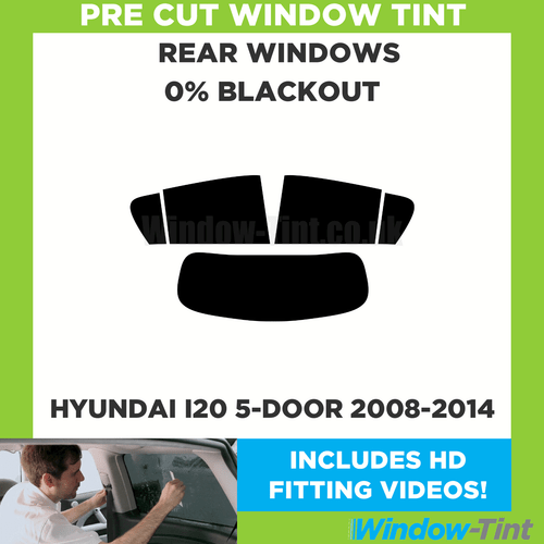 Film De Vitrage Teinté PSSC – Pour Hyundai I40 Berline 2011-2016, Noir Limousine