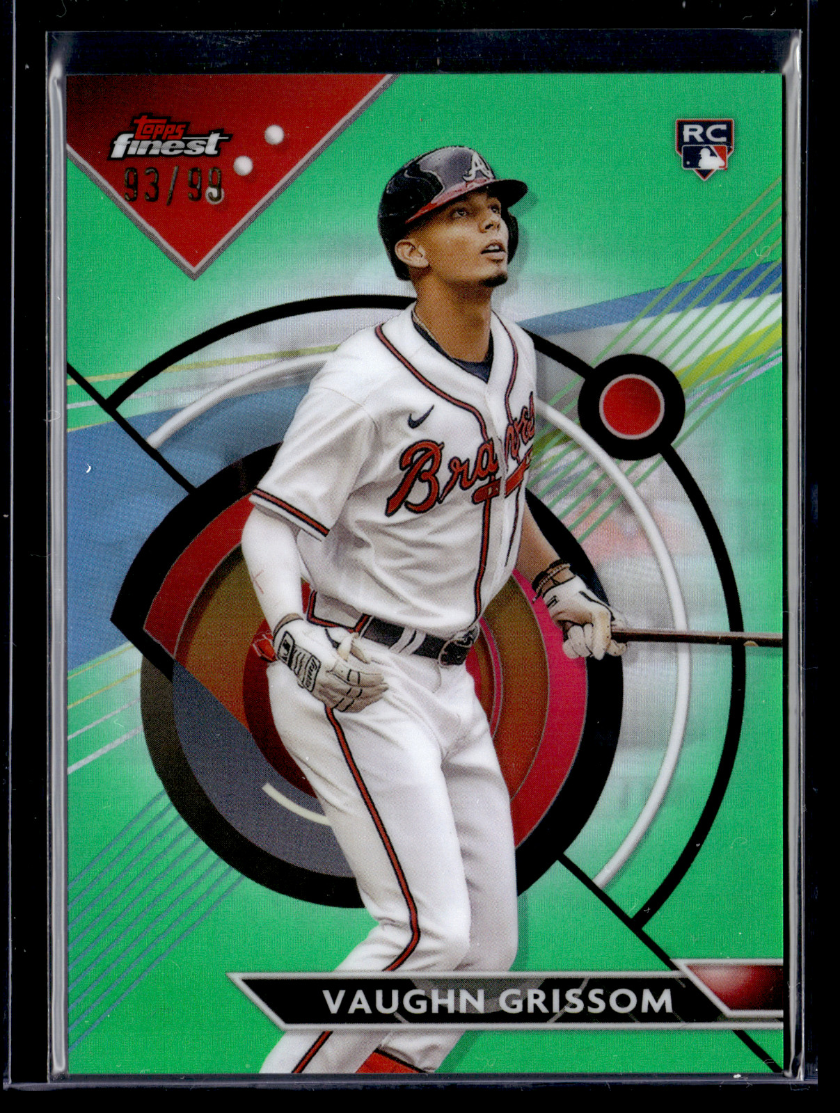 2023 Finest Green Refractors #88 Vaughn Grissom /99 RC