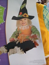 Rubies Scarecrow Fall Hat Jumpsuit Infant Toddlers Halloween Costume