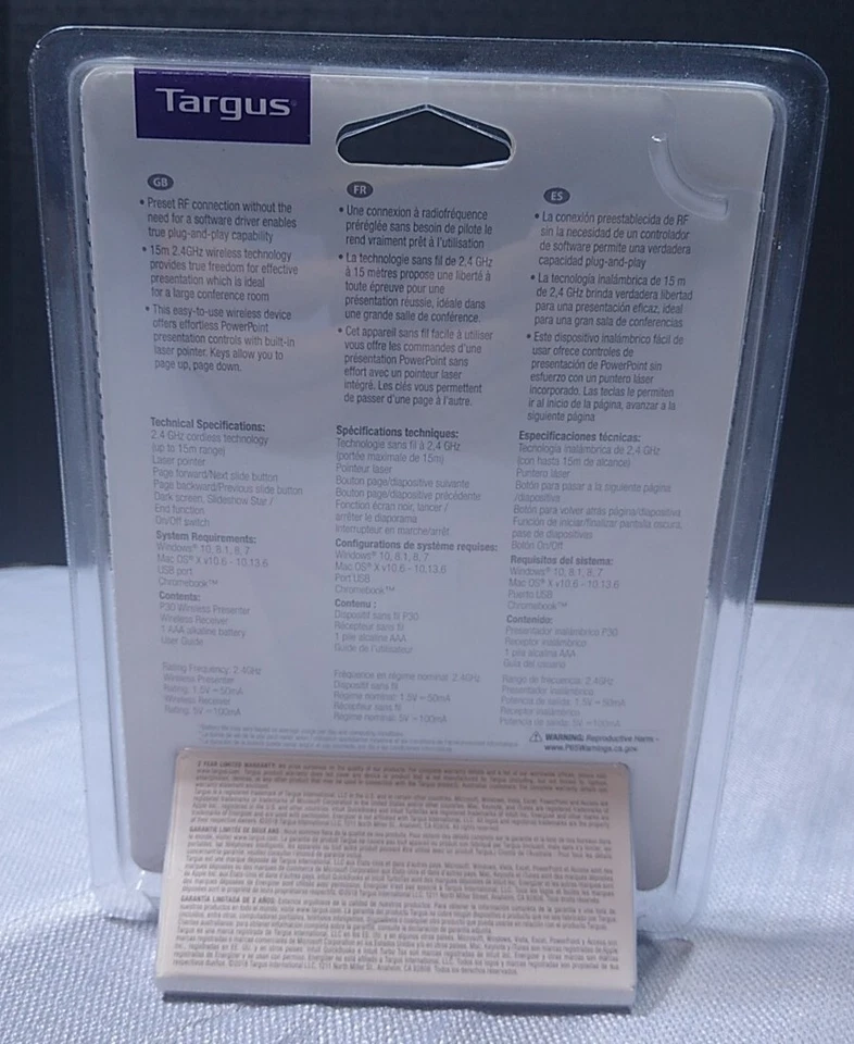 Targus Wireless USB Presenter With Laser Pointer - AMP30TT - Image 2 of 3