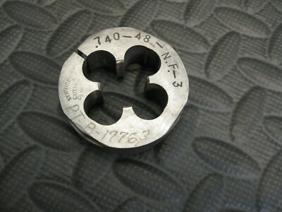 .740-48 NS Round Split Adjustable Thread Die 2'' Service Cutter