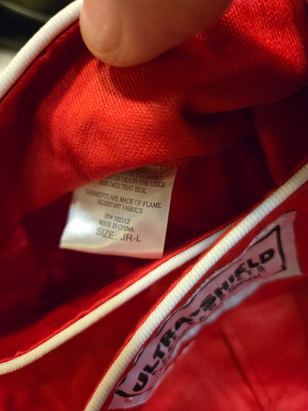 Ultra Shield Racecar Driver Jacket Red Size Junior Large 8-10 Sfi 3-2A/1