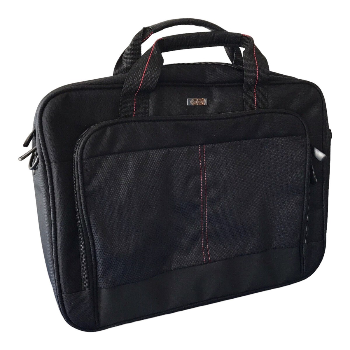 Targus 15” Laptop Computer Case Canvas Bag Black Padded Carry On Shoulder  Strap