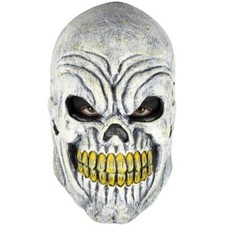 Ghoulish Productions White Skull Latex Face Mask Horror Halloween Cosplay