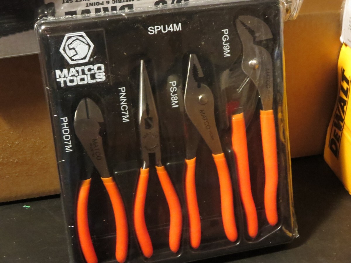 Matco SPU4M 4Pc. universal Pliers Set Orange w/tray New | eBay